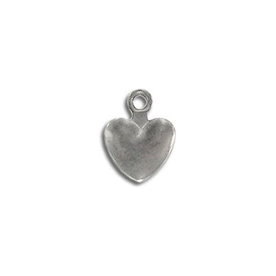 8mm Heart Charm - Stainless Steel