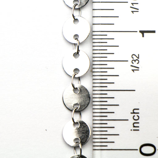 6mm Round Disc Chain - Stainless Steel