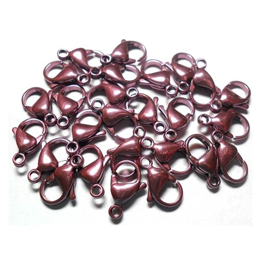 15mm Stainless Steel Lobster Clasp - Mauve