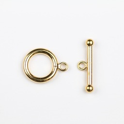 12mm Gold Filled Round Toggle Clasp