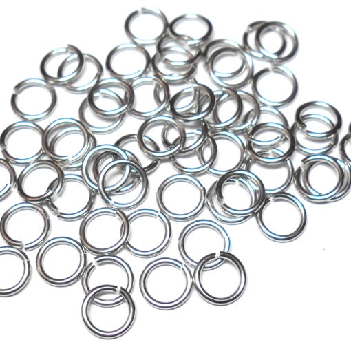 20awg (0.8mm) 5/32in. (4.2mm) ID  5.2AR Softer Tempered and Saw Cut Stainless Jump Rings