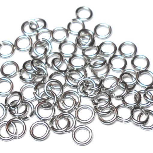 20awg (0.8mm) 7/64in. (2.9mm) ID  3.6AR Softer Tempered and Saw Cut Stainless Jump Rings