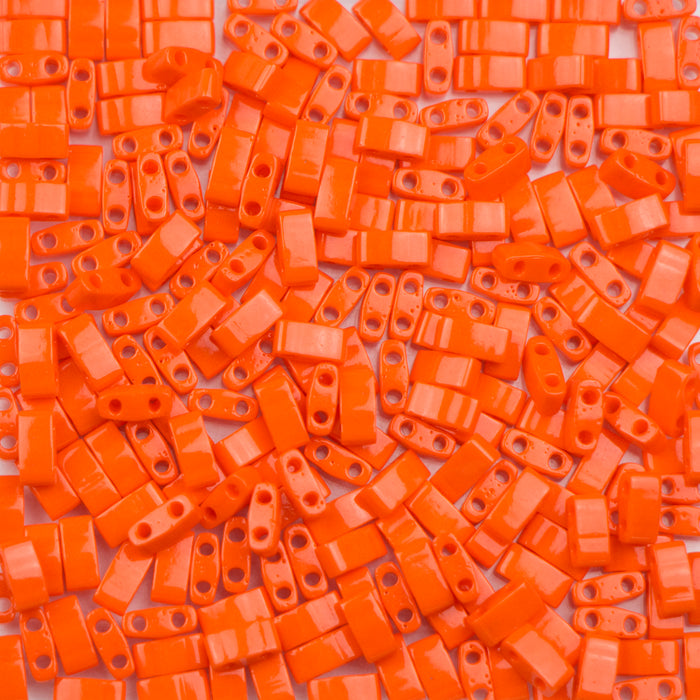 Miyuki HALF TILA Beads - Opaque Orange
