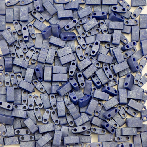 Miyuki HALF TILA Beads - Matte Opaque Cobalt Luster