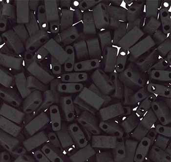 Miyuki HALF TILA Beads - Matte Black