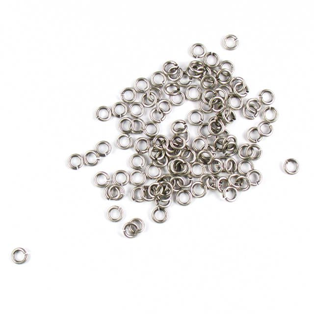 4mm 18g Open Jump Rings - Antique Silver