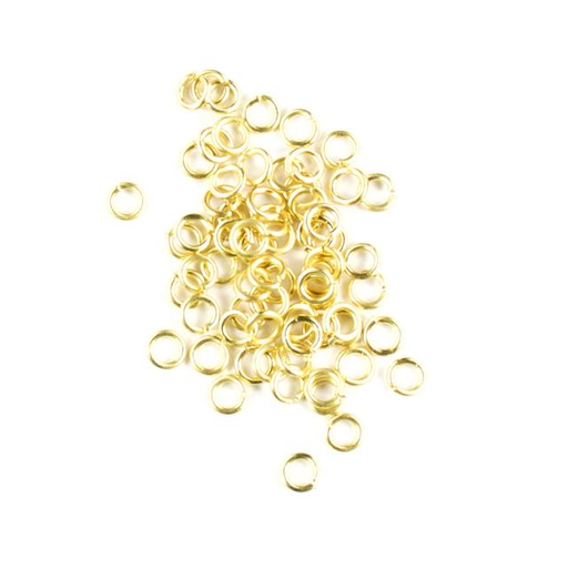 4mm/21g Jump Rings- Satin Gold