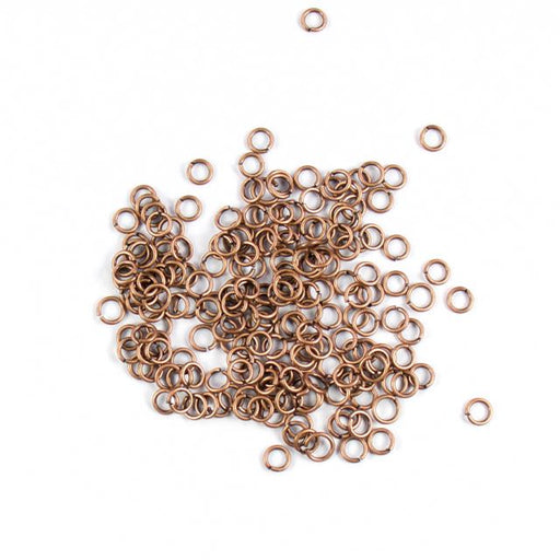 4mm 21g Open Jump Rings - Antique Copper