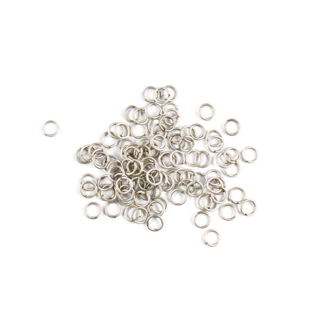 6mm 21g Open Jump Rings - Antique Silver