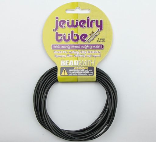 5 yds of 2mm Jewelry Tubing - Black