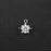 Sea Turtle Cubic Zirconia Charm - Silver