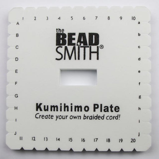 Beadsmith Double Density Kumihimo Disk, for Japanese Braiding and Cording 4.25 Inches, White