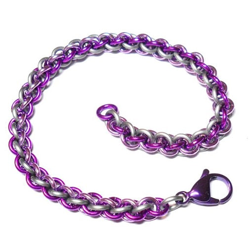 HyperLynks Anodized Aluminum JPL Bracelet Kit - Purple Haze (Violet, Lavender, and Slate)