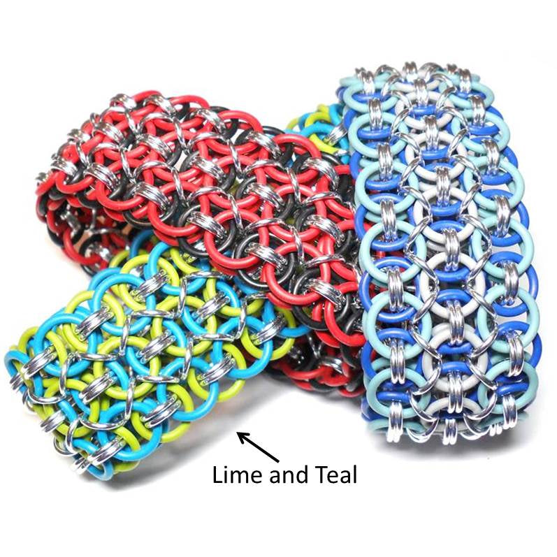 HyperLynks Stretchy Helm's Cuff - Lime and Teal