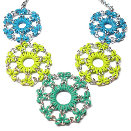 HyperLynks Wildflowers Necklace Kit - Wild Asters (Azure, Lime, Teal)