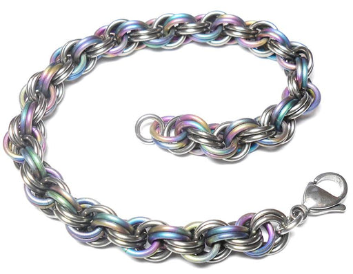 HyperLynks Titanium Double Spiral Kit - Rainbow Titanium and Shiny Titanium (Intermediate Level)