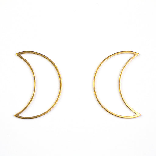 18mm x 25mm Moon Frame - Gold Plated Stainless Steel