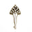 22mm x 48mm Mushroom Legs Pendant - Gold Plated Stainless Steel