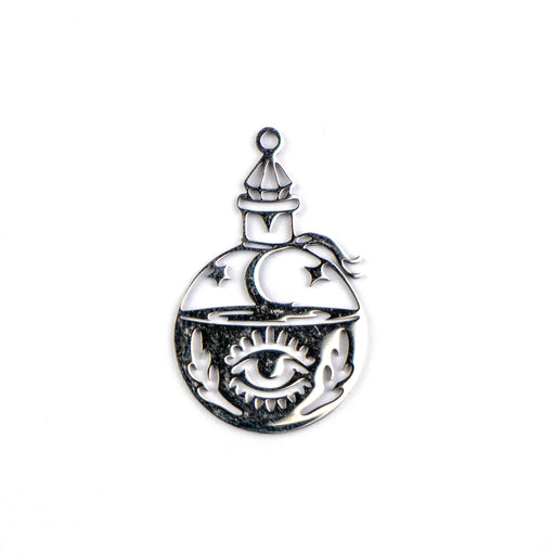 20mm x 33mm Potion Bottle Pendant - Stainless Steel