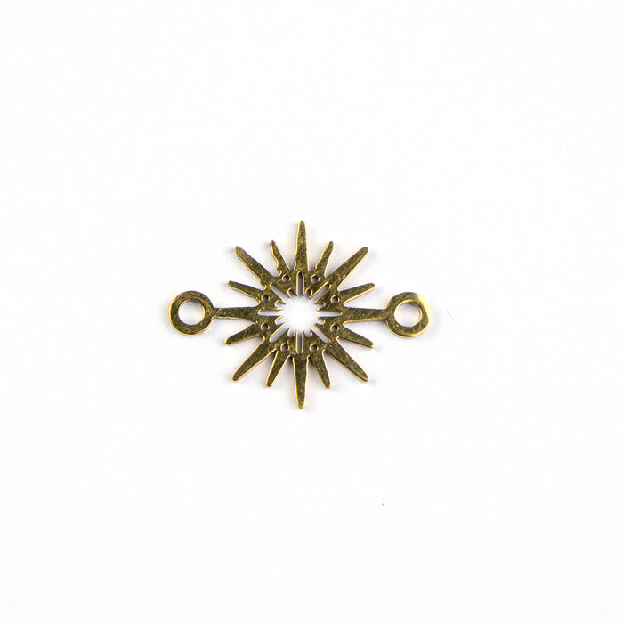 15mm x 20mm Starburst Link - Gold Plated Stainless Steel