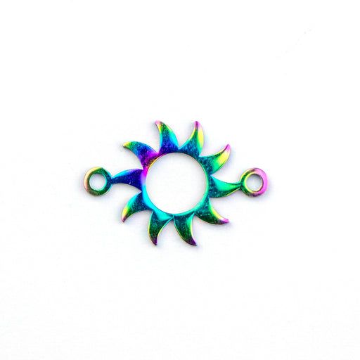 13mm x 19mm Sun Link - Rainbow Plated Stainless Steel