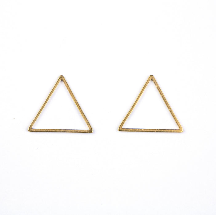 16mm x 18mm Triangle Link - Gold Plated Stainless Steel