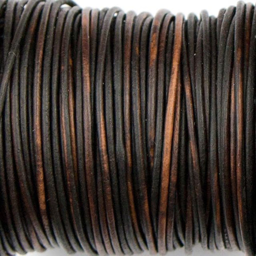 1mm Indian Leather - Dyed Antique Brown