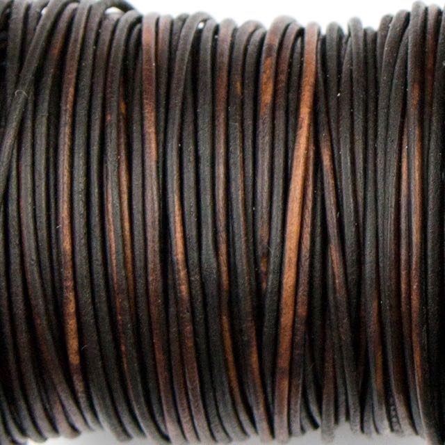 1mm Indian Leather - Dyed Antique Brown