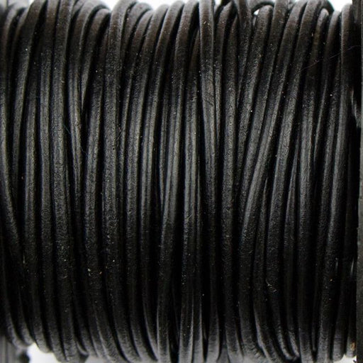 2mm Indian Leather - Black