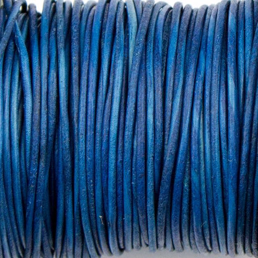 1mm Indian Leather - Dyed Antique Blue