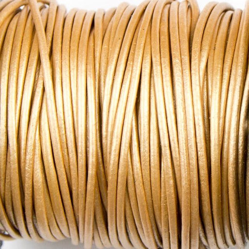 1mm Indian Leather - Metallic Gold