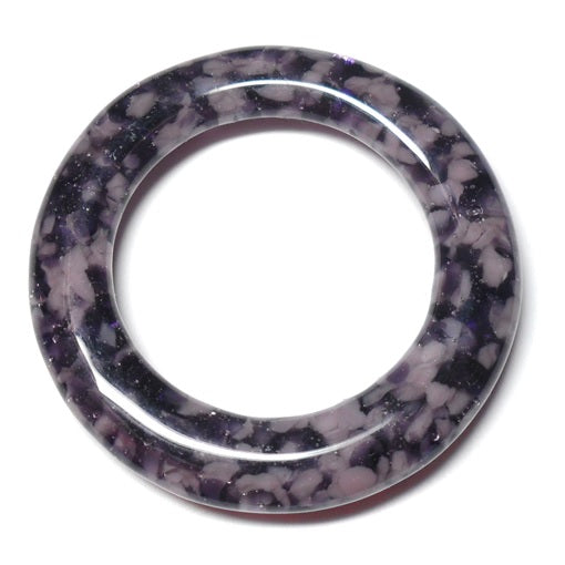 LovelyLynks Large (approx. 45mm diameter) Glass Circles - Purple