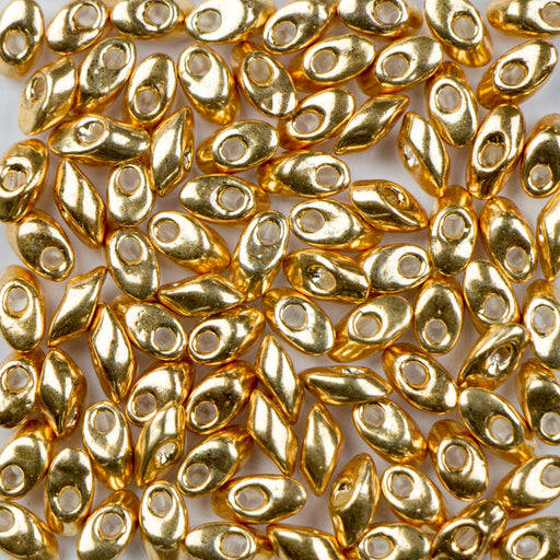 Miyuki 4mm x 7mm Long MAGATAMA Beads - Galvanized Gold