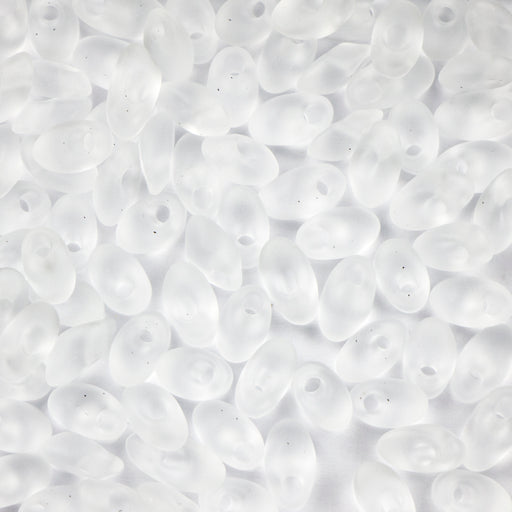 Miyuki 4mm x 7mm Long MAGATAMA Beads - Matte Transparent Crystal
