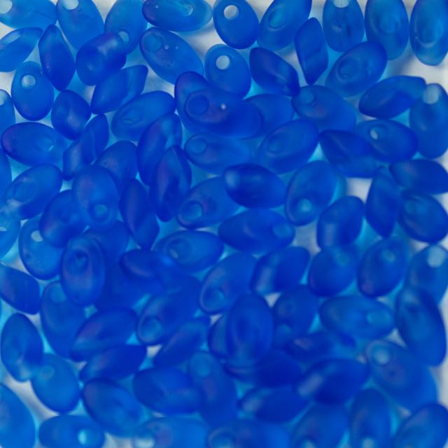 Miyuki 4mm x 7mm Long MAGATAMA Beads - Matte Transparent Sapphire