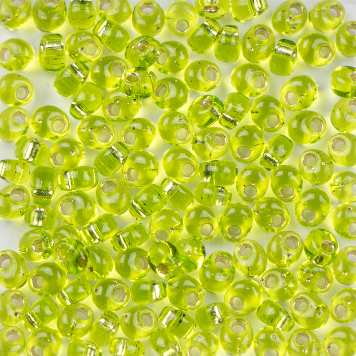 Miyuki 4mm MAGATAMA Beads - Silver Lined Chartreuse