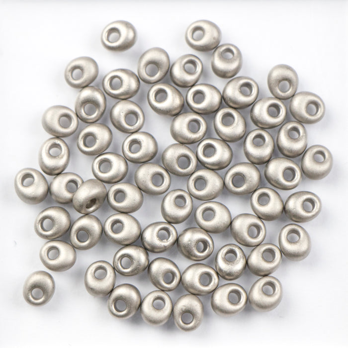 Miyuki 4mm MAGATAMA Beads - Matte Nickle Plate