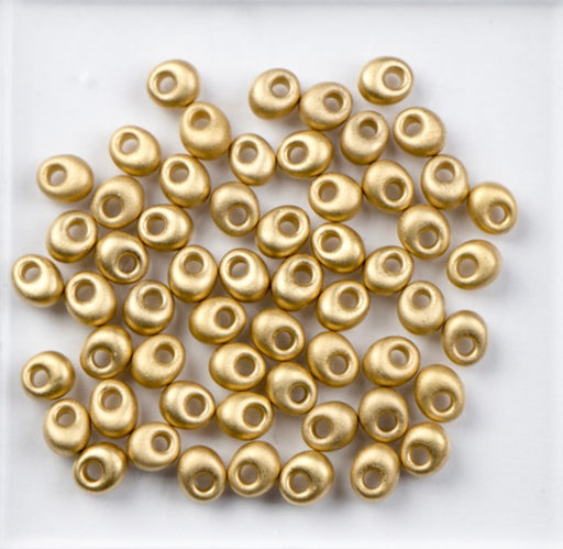 Miyuki 4mm MAGATAMA Beads - 24kt Gold Light Plated