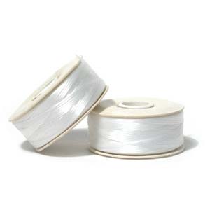 58.5 meters (68 yards) of Size D Nymo Beading Thread - White