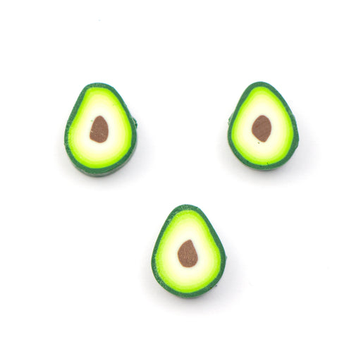 10mm Polymer Clay Avocado Beads