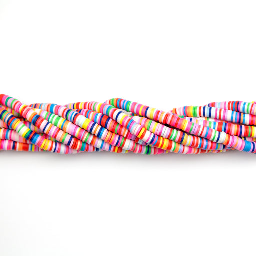 6mm Polymer Clay Disk Beads - Tutti Fuitti Mix