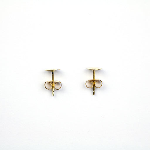 6mm Flat Pad with Post - Gold Plated Stainless Steel