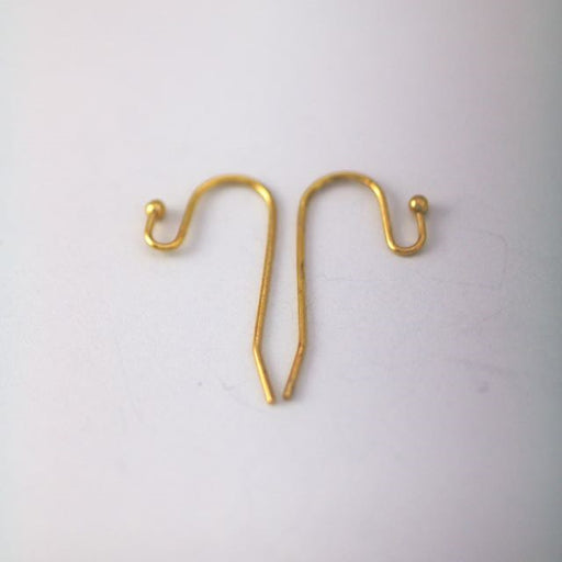27mm Hook Ear Wire with 2mm Ball - Gold