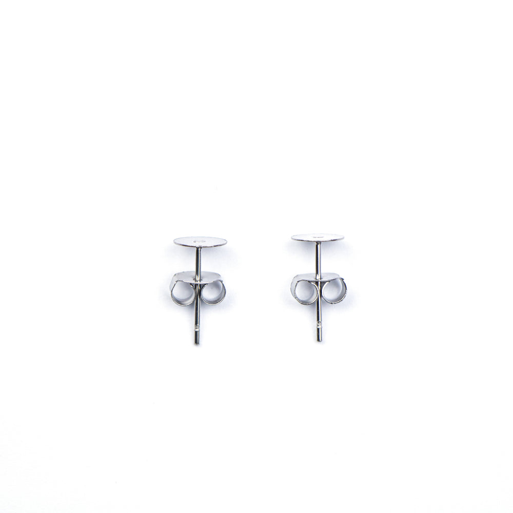 6mm Flat Pad with Post - Stainless Steel