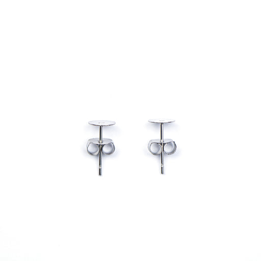 6mm Flat Pad with Post - Stainless Steel