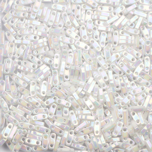 Miyuki QUARTER TILA Beads - White Pearl AB