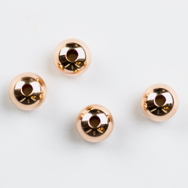 Rose Gold Filled 6mm Smooth Round Seamless Bead with 1.8mm hole