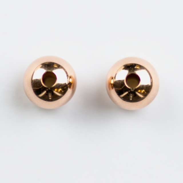 Rose Gold Filled 8mm Smooth Round Seamless Bead with 2.2mm hole