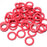 16swg (1.6mm) 1/4in. (6.7mm) ID 4.1AR  EPDM Rubber Jump Rings - Hot Pink