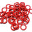 18swg (1.2mm) 3/16in. (5.0mm) ID 4.1AR  EPDM Rubber Jump Rings - Crimson